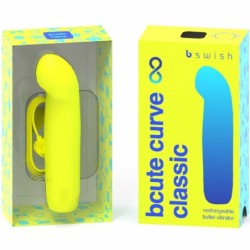 Vibromasseur Rechargeable Silicone Jaune Bcute Curve Infinite Classic