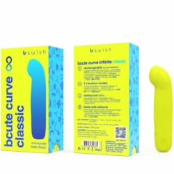Vibromasseur Rechargeable Silicone Jaune Bcute Curve Infinite Classic