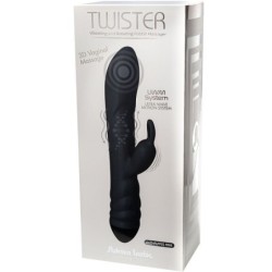 Twister Vibrator de Masaj și Rotativ Rabbit Negru