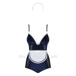 Костюм Maid Obsessive син 36-38 S/M