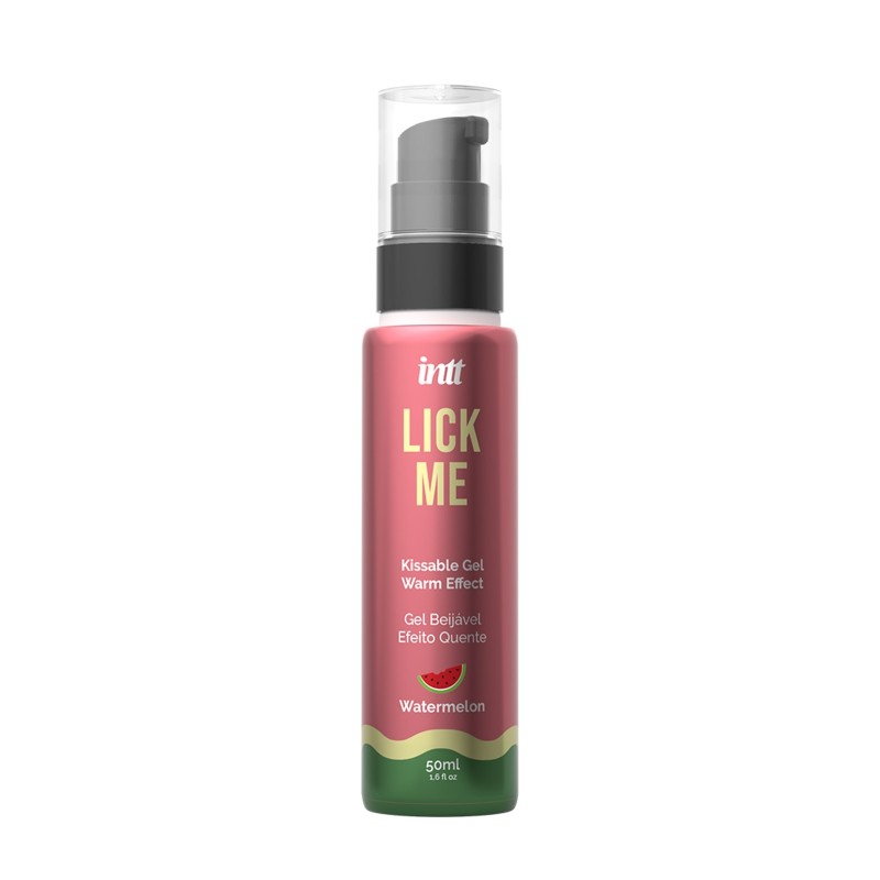 Pussvänlig gel med värmande effekt och vattenmelonarom Lick Me Intt 50ml