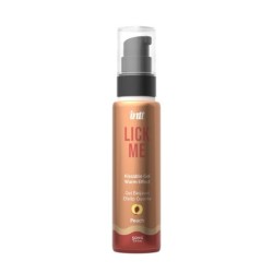 Gel Beijável Com Efeito Calor e Sabor a Pêssego Lick Me Intt 50Ml
