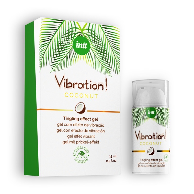 Vegaaninen värinällä varustettu geeli Vibration Coco Intt 15ml