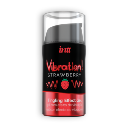 Gel Con Vibración Vibration Fresa Intt 15Ml