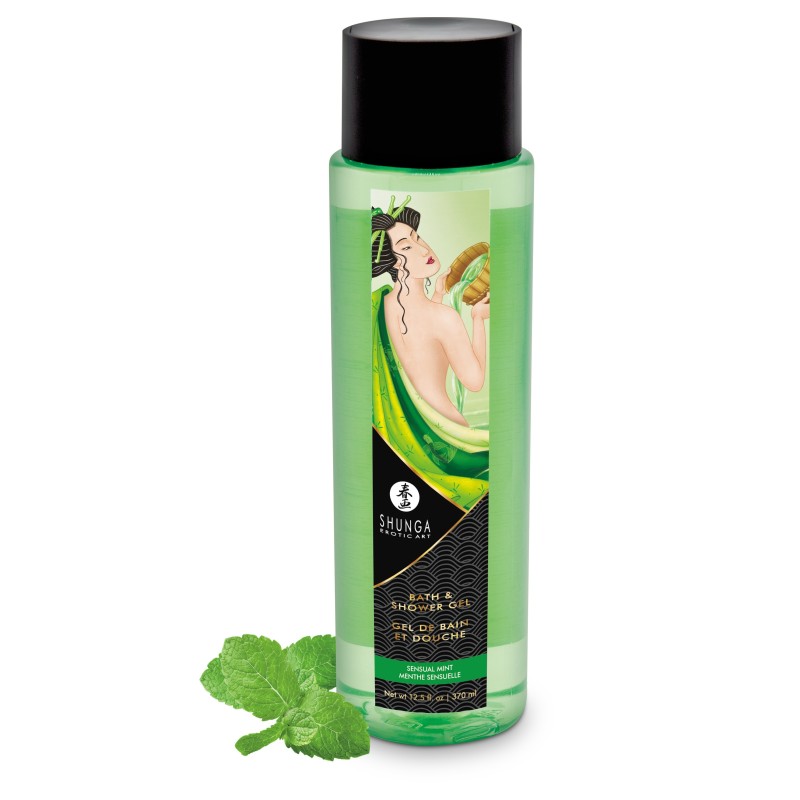 Gel za kupanje i tuširanje - Sensual Mint - 12,5 Fl Oz / 370 Ml - Shunga Erotic Art