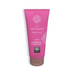 Gel De Masaje Y Lubrificante 2En1 Con Sabor A Frambuesa Shiatsu? 200Ml