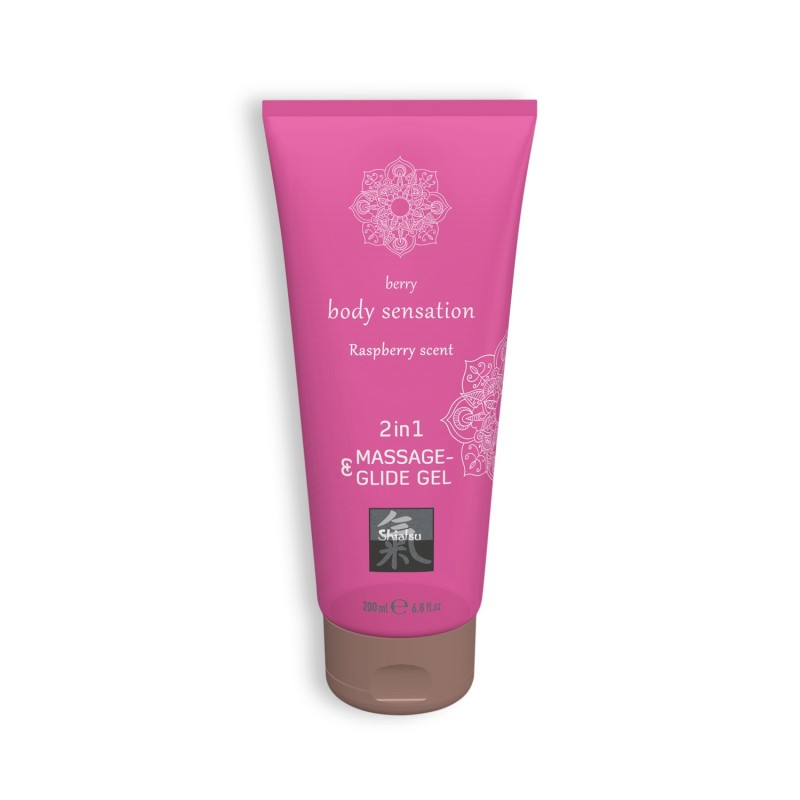 Massagegel und Gleitmittel 2in1 mit Himbeergeschmack Shiatsu? 200ml Massagegel und Gleitmittel 2in1 mit Himbeergeschmack Shiatsu? 200ml