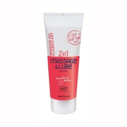 Gel De Masaje Y Lubricante 2En1 Con Sabor A Fresa Hot? 200Ml