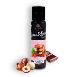 Gel Lubrificante Com Sabor a Chocolate e Avelãs Branco Sweet Love Secret Play 60Ml