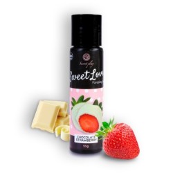 Лубрикантен гел с вкус на ягода и бял шоколад Sweet Love Secret Play 60мл