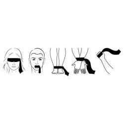 Bondage-solmio Tie Me Up, musta