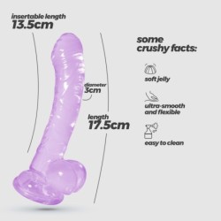 Hudini Analni Dildo Jelly Vijoličen Crushious