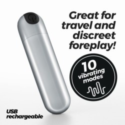 Imoan Bala Vibrator za ponovno polnjenje Srebrna Crushious