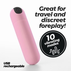 Imoan Bala Vibratória Recarregável Rosa Pastel Crushious
