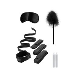 Komplet za omejevanje Bed Bindings Restraint Kit Ouch! Črn