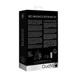 Restriktionssæt Bed Bindings Restraint Kit Ouch! Sort
