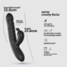 Lapin Vibrator Hase Wiederaufladbar mit Stoßfunktion Schwarz Crushious