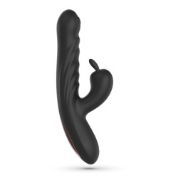 Lapin Rechargeable Rabbit Vibrator With Thrust - Black Crushious