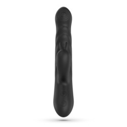 Lapin Vibrator Hase Wiederaufladbar mit Stoßfunktion Schwarz Crushious
