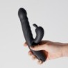 Lapin Vibrator Hase Wiederaufladbar mit Stoßfunktion Schwarz Crushious