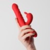 Lapin Rechargeable Rabbit Vibrator With Thrust - Red Crushious