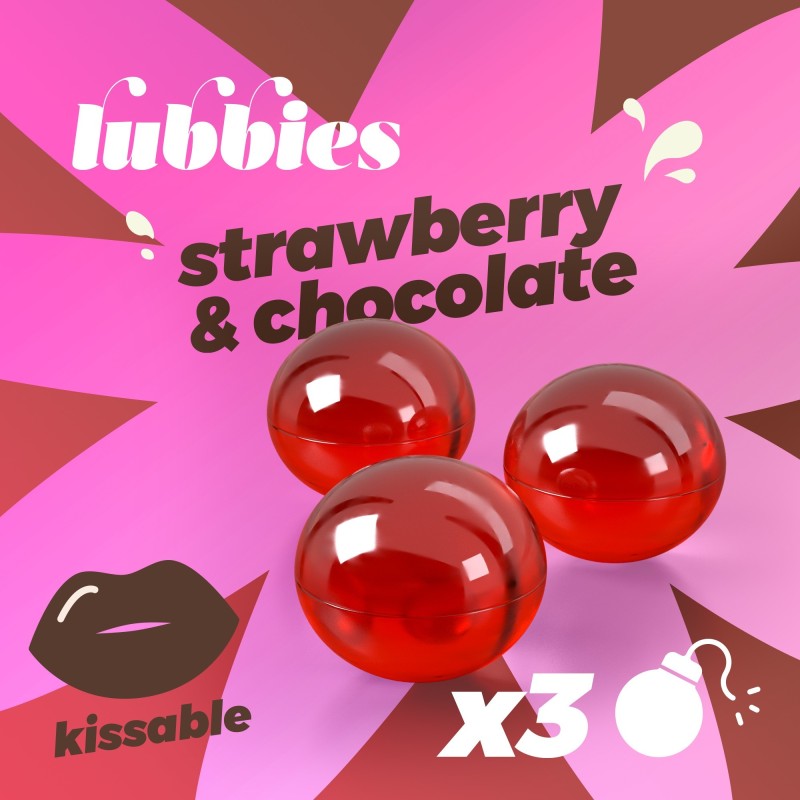 Lubbies Bolas de Óleo Beijáveis Morango & Chocolate Crushious