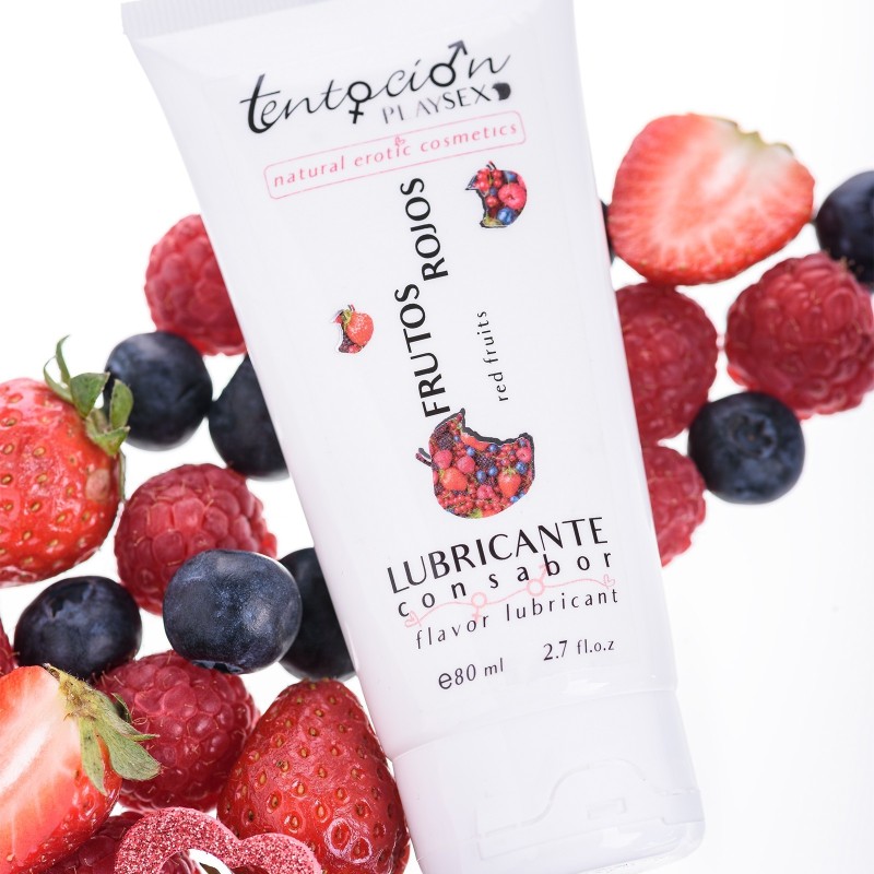 Lubrikant s príchuťou červeného ovocia 80ml Tentation Play Sex Lubrikant s príchuťou červeného ovocia 80ml Tentation Play Sex