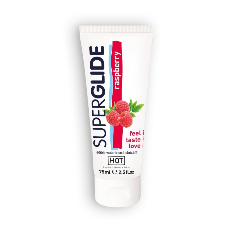 Jadalny Lubrykant Rozgrzewający Hot? Superglide Malina 75Ml