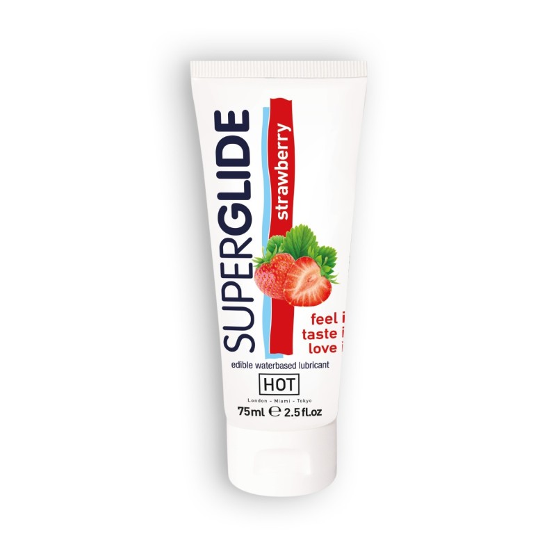 Lubrifiant Comestibil Hot? Superglide Căpșuni 75Ml