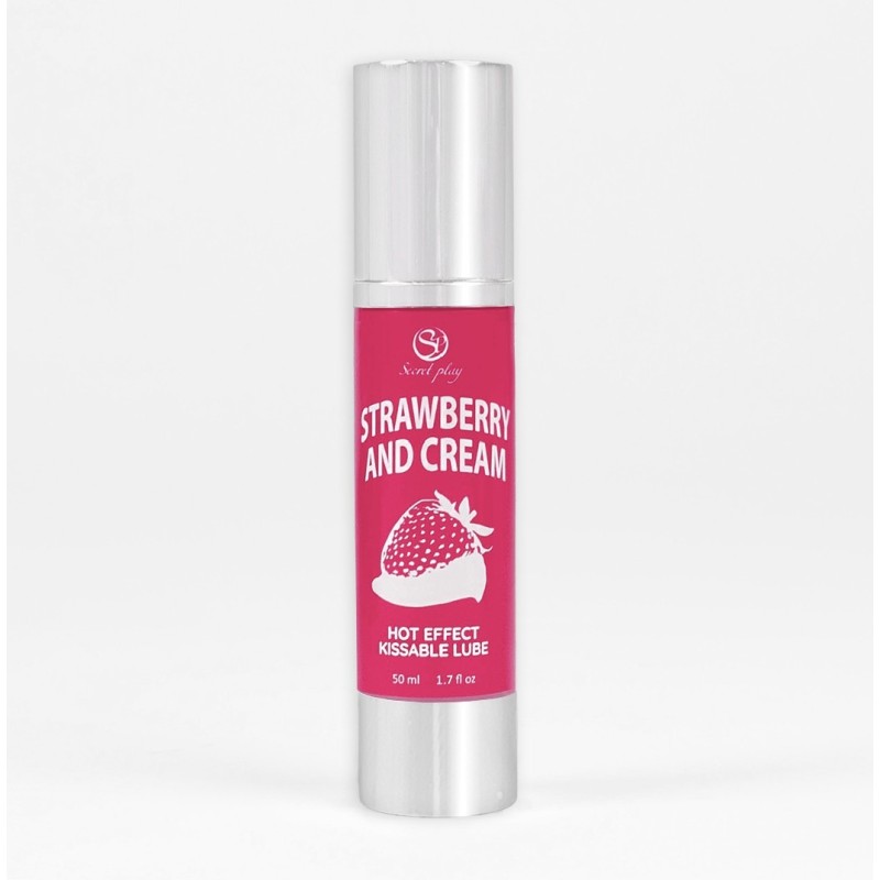 Lubrificante de Efeito Calor com Sabor a Morango com Nata 50 ml Secret Play