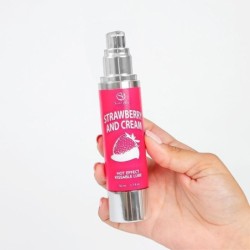 Lubrificante ad Effetto Calore al Gusto di Fragola e Panna 50 Ml Secret Play