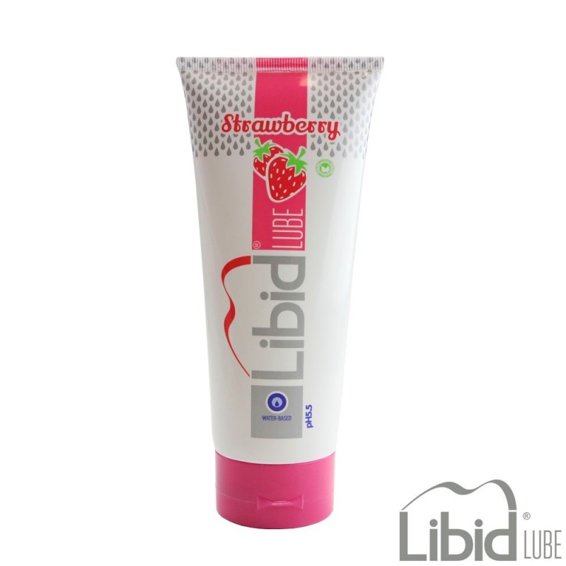 Lubrificante À Base De Água Com Aroma De Morango Libid Lube 200Ml