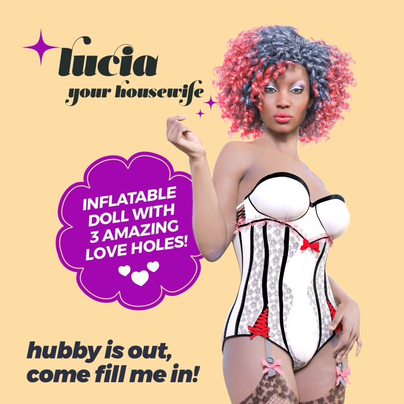 Lucia A Dona de Casa Boneca Inflável Mulata Crushious