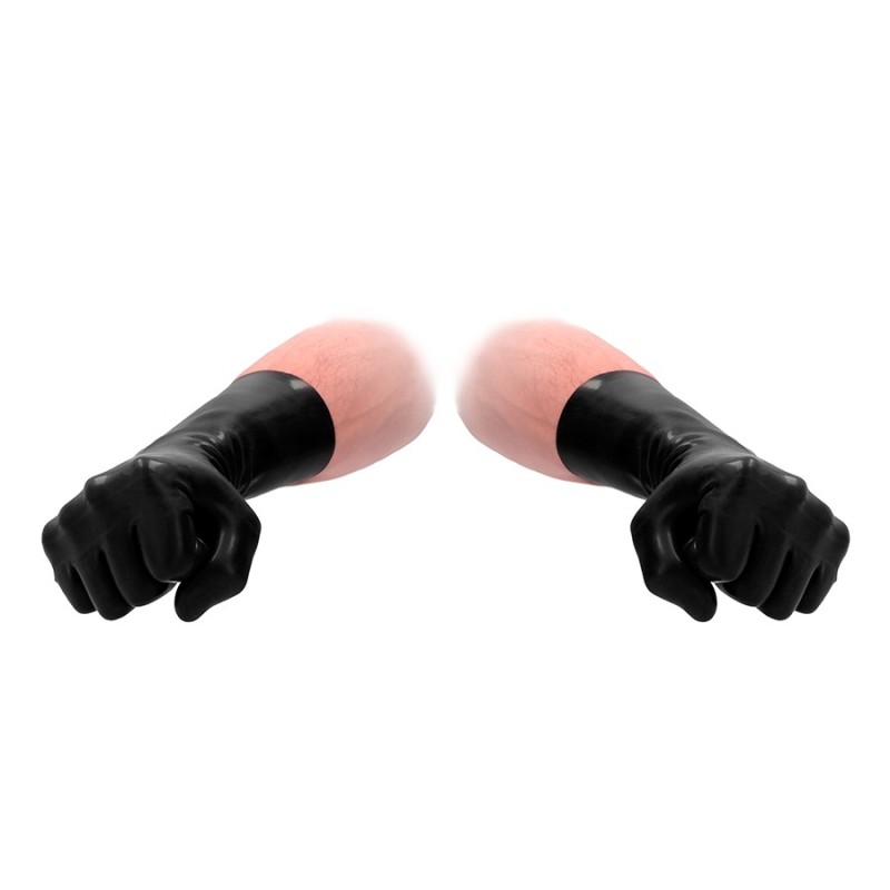 Zwarte Latex Fist It Handschoenen