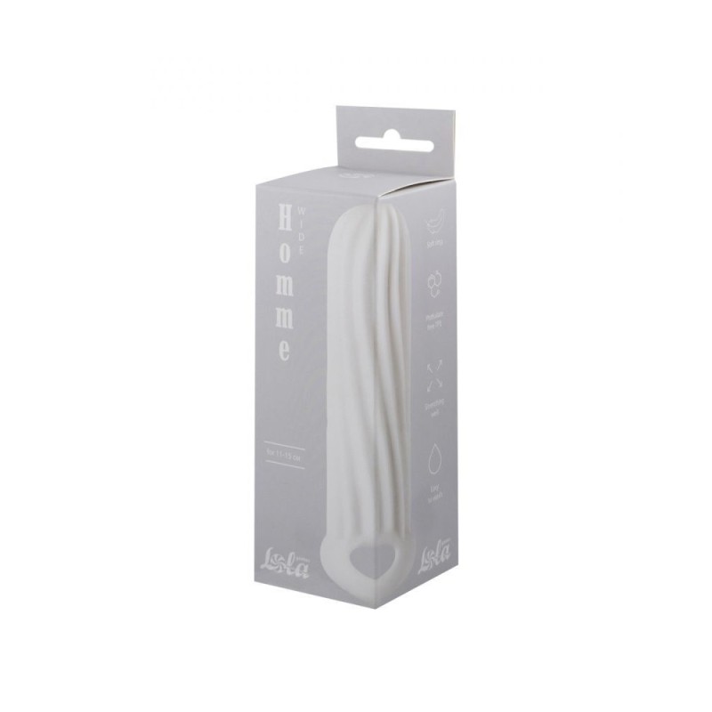 Capa Com Extensão Para Pénis Homme Wide Branco Lola Games 11-15Cm