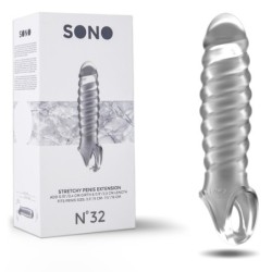 Průhledný návlek na penis Sono N 32 s prodloužením