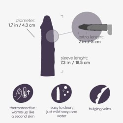 Realistiškas varpos apvalkalas su 2 colių prailginimu „The Macho Crushious“