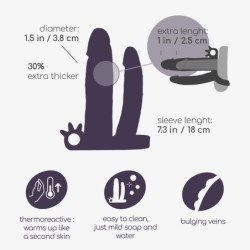 Funda Realista Para Pene Con Dildo Extra General Dickobi Crushious
