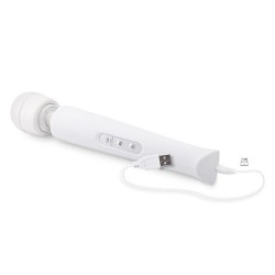 Vibrator cu Încărcător USB Candy Pie Magic Wand Alb
