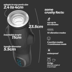 Masturbador Con Funda Extraíble, Succión Y Lubricante Gratuito Gargantua Crushious