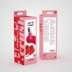 Me Lo Como Conjunt d'Esposes de Velcro + Antifaç Setinat i Lubricant Besable de Maduixa Crushious