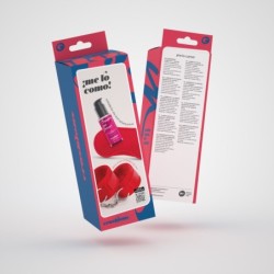Me Lo Como Conjunto De Esposas De Velcro + Antifaz Satinado Y Lubricante Besable De Fresa Crushious
