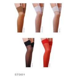 White St001 Stockings with Suspender Belt (17 Denier) Passion 5