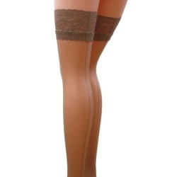 Zeķes ar zeķturiem St022 Beige (17 Den) Passion 5