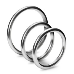 Metaleros Set med 3 Crushious Metall Penisringar