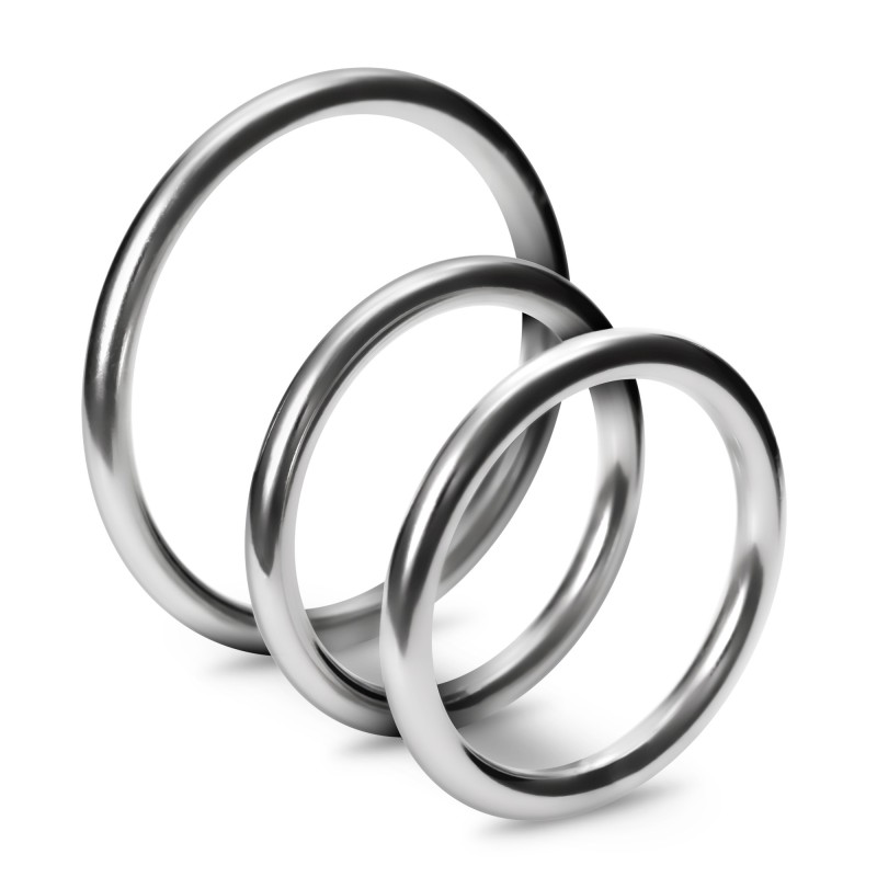 Metaller Set aus 3 Crushious Metall Penisringen