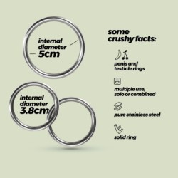 Metaleros Set de 3 Inele Peniene Metalice Crushious