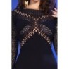 Mini Kjole Cr-4682 Sort Chilirose 36-38 S/M