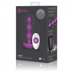 Triplet Anal Control Remot Perles Rosa