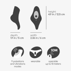 Mobula Vibrador de Calcinha com Controle Sem Fio Crushious